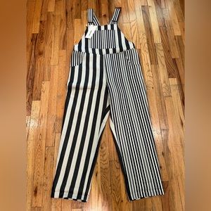 Kasmaria indigo stripe overalls with pockets